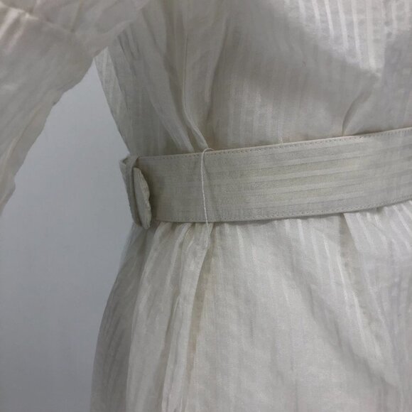 CAMI NYC Shawn White Belted Cotton and Silk Jacquard tiered sleeve mini dress SP - Picture 12 of 16